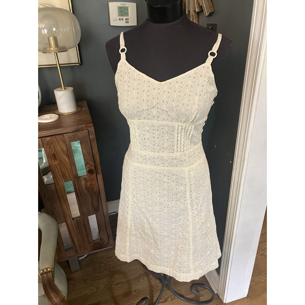 Juniors LUELLA for Target DRESS Size 11 Ivory Eyelet Lace Corset Style Lined